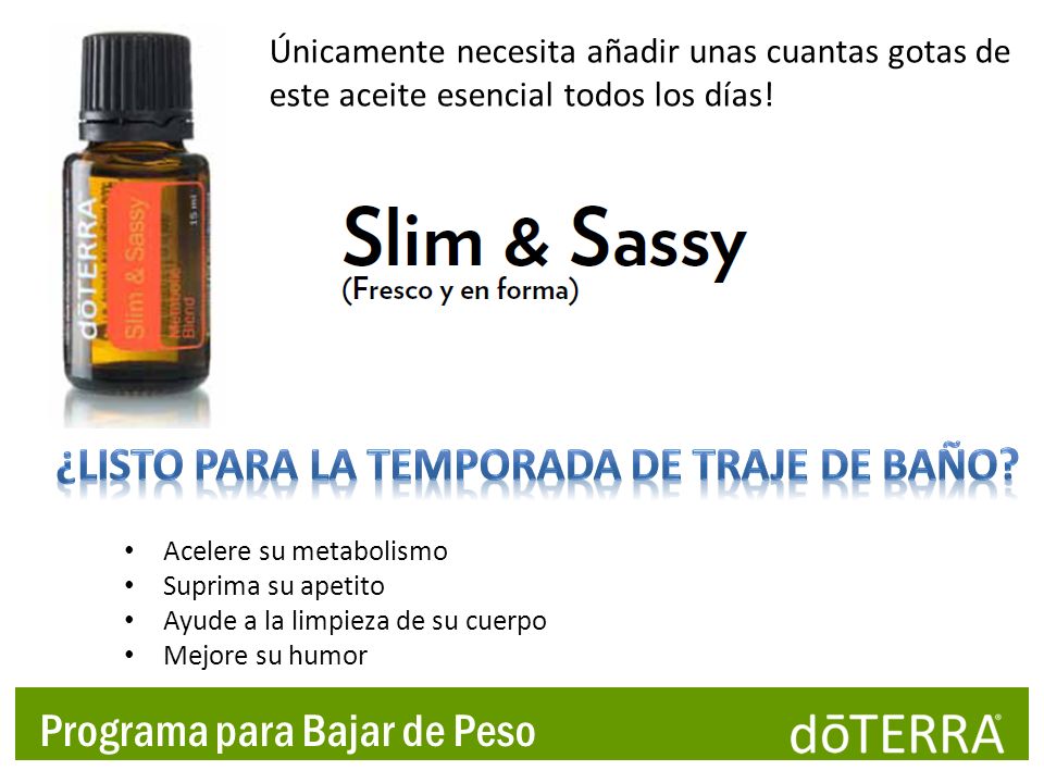 aceite esencial para bajar de peso